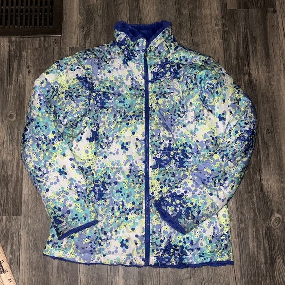 THE NORTH FACE Girls' Reversible Mossbud Swirl Jacket XL - Picture 2 of 5